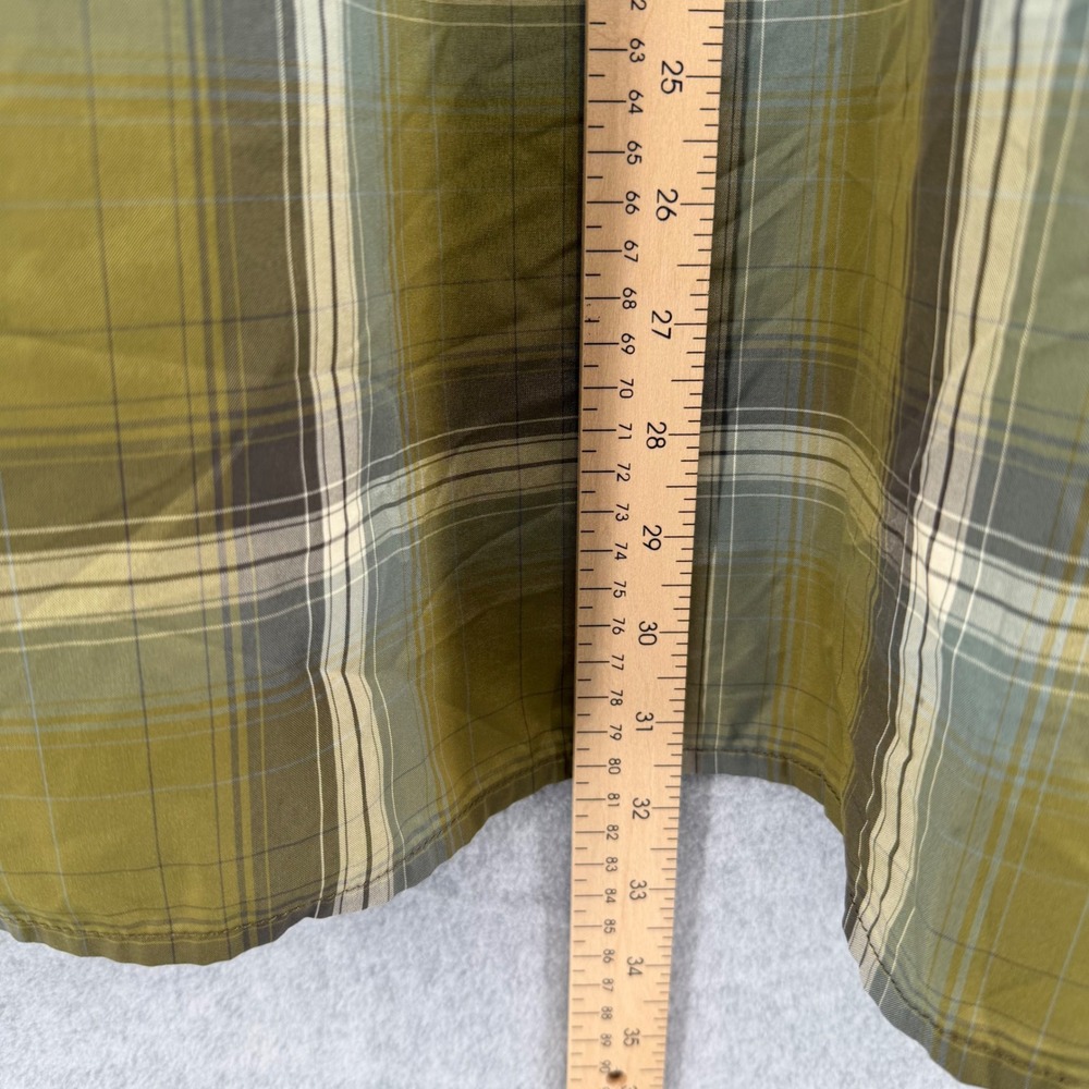 Kuhl Response Mens XL Olive Green Plaid Short Sleeve Button Down Shirt 7153 - Picture 9 of 9